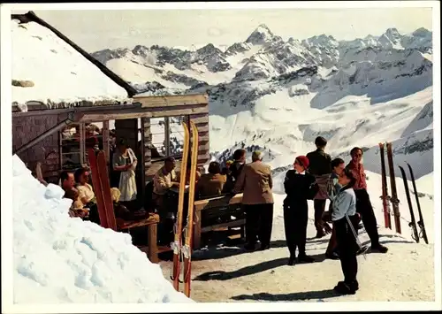 Ak Oberstdorf im Oberallgäu, Nebelhorn Gipfelhütte, Hochvogel