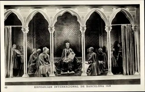 Ak Exposicion Internacional de Barcelona 1929, Palacio Nacional, Alfonso X el Sablo