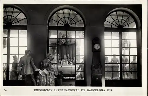 Ak Exposicion Internacional de Barcelona 1929, Palacio Nacional, Primer Ferrocarril de Espana