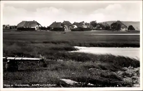 Ak Vitte Insel Hiddensee, alte Fischerhäuser