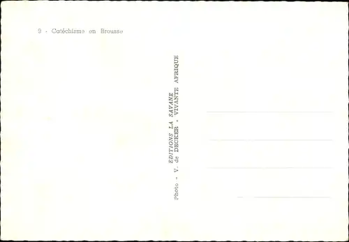 Ak Afrika, Catéschisme en Brousse