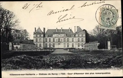 Ak Villeneuve sur Verberie Oise, Chateau de Raray