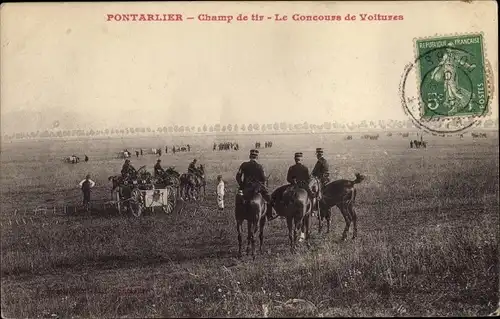 Ak Pontarlier Doubs, Champ de Tir, Le Concours de Voitures