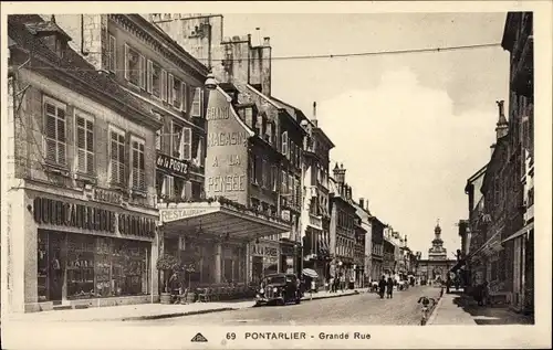 Ak Pontarlier Doubs, Grande Rue