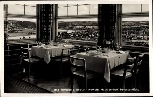 Ak Bad Wimpfen Neckar, Kurhotel Mathildenbad, Terrasse