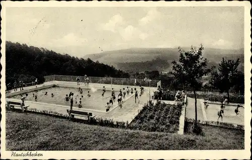 Ak Weilmünster im Taunus, Plantschbecken, Freibad, Kindersanatorium