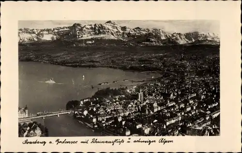 Ak Konstanz am Bodensee, Luftbild vom Ort mit Umgebung