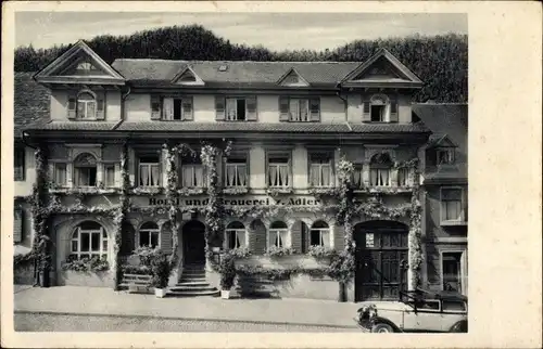 Ak Triberg im Schwarzwald Baar Kreis, Brauerei und Hotel zum Adler