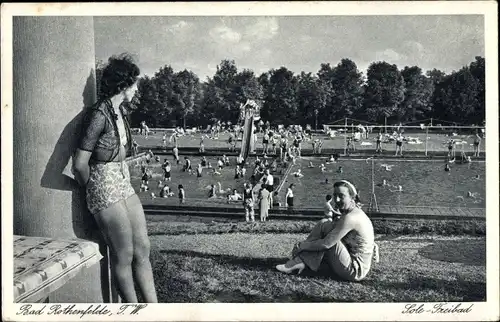 Ak Bad Rothenfelde am Teutoburger Wald, Sole Freibad