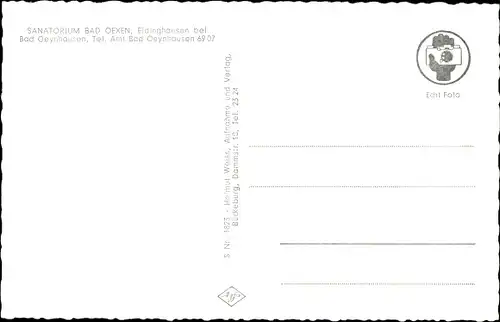 Ak Bad Oexen Eidinghausen Bad Oeynhausen in Westfalen, Blick ins Sanatorium
