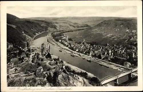 Ak Traben Trarbach an der Mosel, Teilansicht mit Gräfinburg