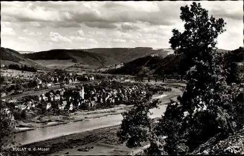 Ak Bullay an der Mosel, Teilansicht, Ruine Marienburg