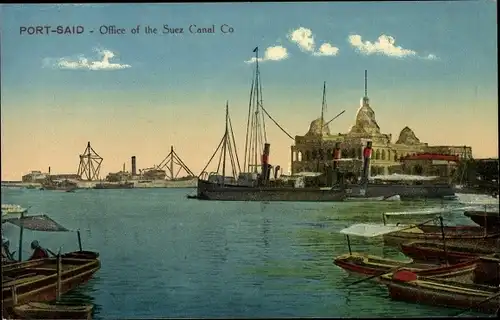 Ak Port Said Ägypten, Office of the Suez Canal Co.