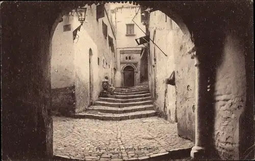 Ak Une rue dans la Casbah, Marokko ?, Tunesien ?, Maghreb