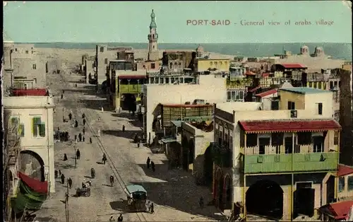 Ak Port Said Ägypten, Stadtansicht