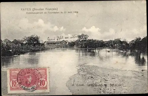 Ak Kayes Mali, Commencement de l'inondation 1906