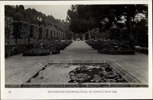 Ak Barcelona Katalonien Spanien, Exposicion International 1929, Jardines Laribal