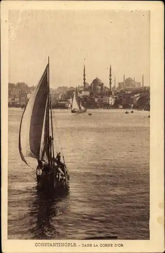 Ak Konstantinopel Istanbul Türkei, Dans la Corne d'Or