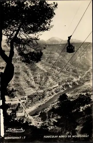 Ak Montserrat Katalonien, Funicular arreo de Montserrat