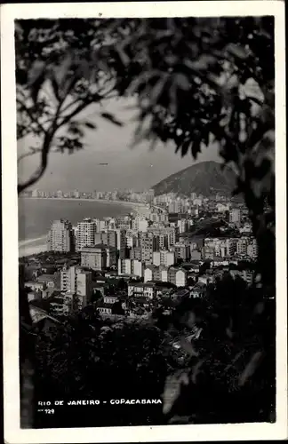 Ak Copacabana Rio de Janeiro Brasilien, Gesamtansicht