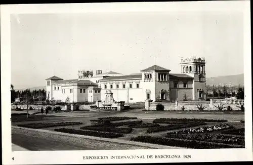Ak Barcelona Katalonien Spanien, Exposicion Internacional 1929, State Pavillion