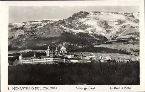 Ak San Lorenzo de El Escorial Madrid, Monasterio, Gesamtansicht