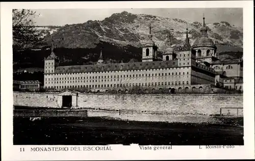 Ak San Lorenzo de El Escorial Madrid, Monasterio, Vista general