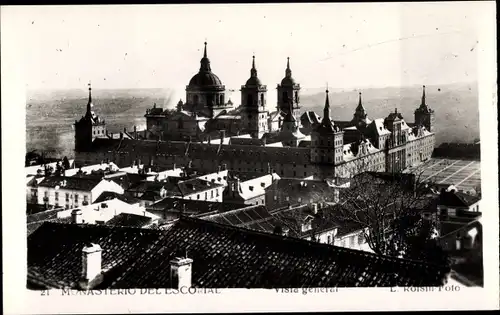 Ak San Lorenzo de El Escorial Madrid, Monasterio, Vista general