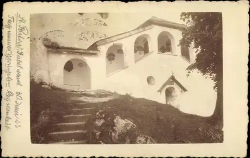 Foto Ak Oberbayern ? St. P...? Giebelwand 1923