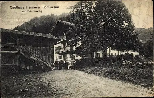 Ak Schliersee in Oberbayern, Gasthaus Hennerer am Prinzenweg