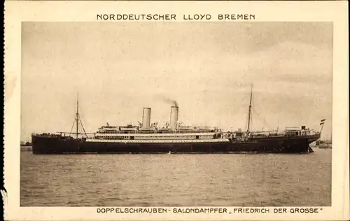 Ak Dampfer Friedrich der Große, Norddeutscher Lloyd Bremen