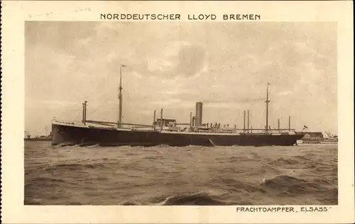 Ak Frachtdampfer Elsass, Norddeutscher Lloyd Bremen