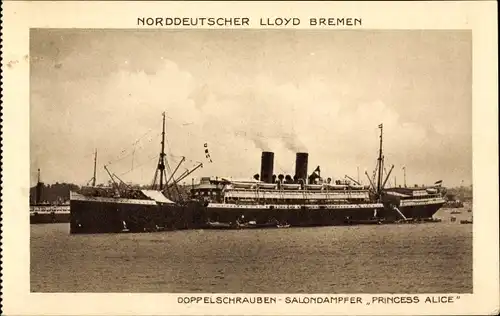 Ak Norddeutscher Lloyd Bremen, Dampfer Princess Alice