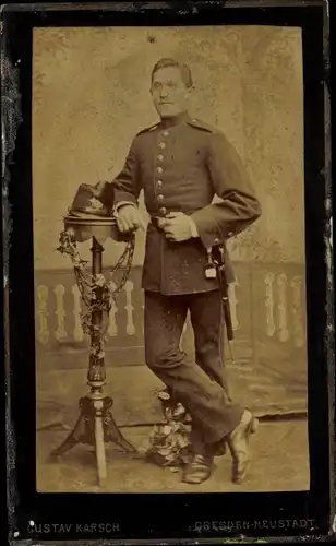 CdV Deutscher Soldat in Uniform, Portrait