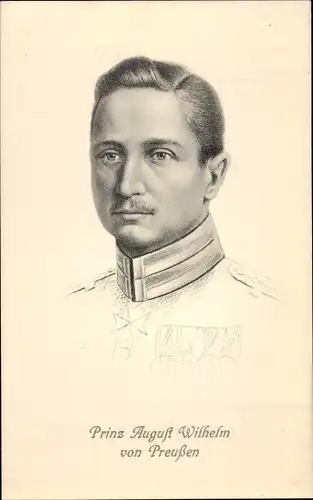 Künstler Ak Prinz August Wilhelm von Preußen