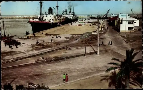 Ak Philipeville Algerien, Vue sur le Port, Courrier, Dampfschiff