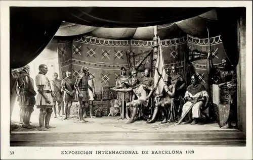 Ak Exposicion Internacional de Barcelona 1929, Palacio Nacional, Pedro I el Cruel