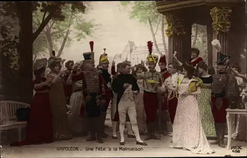 Ak Napoleon, Une Fete a la Malmaison, Schauspieler