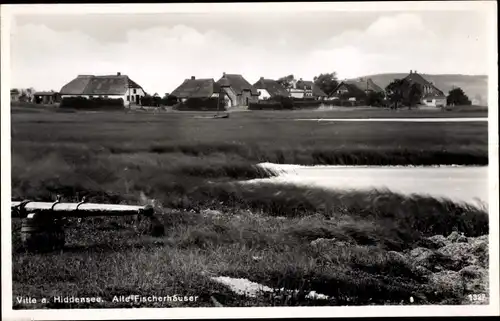 Ak Vitte Insel Hiddensee, alte Fischerhäuser