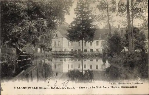 Ak Laigneville Oise, Sailleville, Vue sur la Breche, Usine Dumoutier