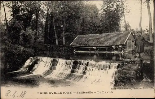 Ak Laigneville Oise, Sailleville, Le Lavoir