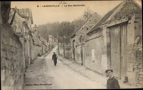 Ak Laigneville Oise, La Rue Gambetta