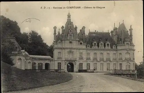 Ak Compiègne Oise, Chateau de Glaignes
