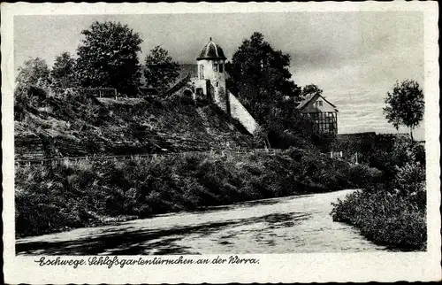 Ak Eschwege an der Werra Hessen, Schlossgartentürmchen an der Werra