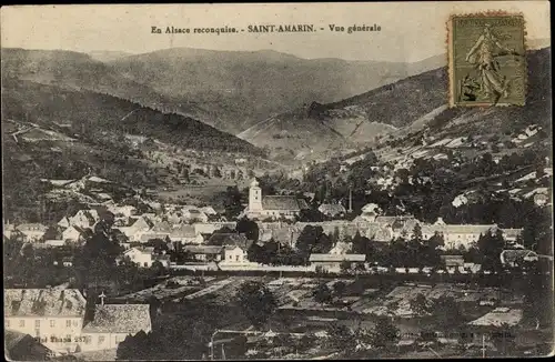 Ak Saint Amarin Sankt Amarin Elsass Haut Rhin, Vue generale