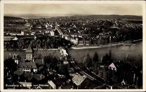 Ak Konstanz am Bodensee, Blick vom Münster