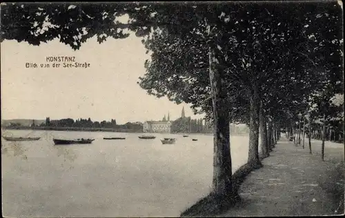 Ak Konstanz am Bodensee, Blick von der Seestraße