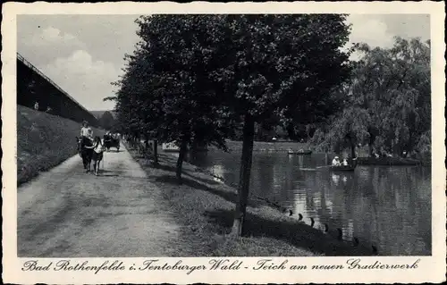 Ak Bad Rothenfelde im Teutoburger Wald, Teich am neuen Gradierwerk