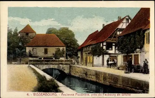 Ak Wissembourg Weißenburg Elsass Bas Rhin, Ancienne Poudriere, Faubourg de Bitche