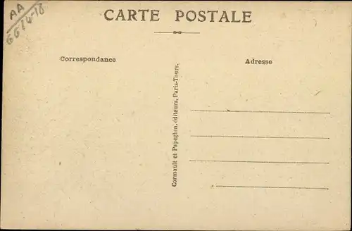 Ak Verdun Meuse, la rue Chatel bombardèe, Guerre